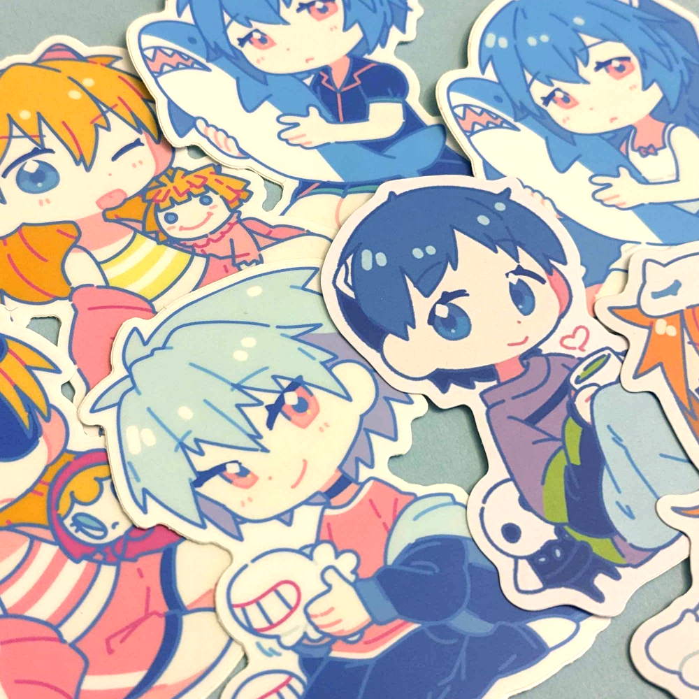 Neon Genesis Evangelion Sleepy Stickers