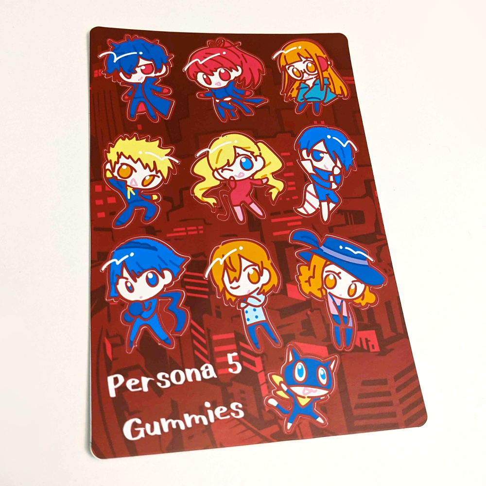 Persona Gummies Sticker Sheets
