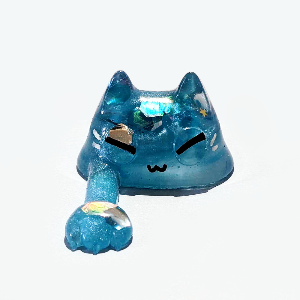 Mermaid Blue Grabby Cat Figure #2