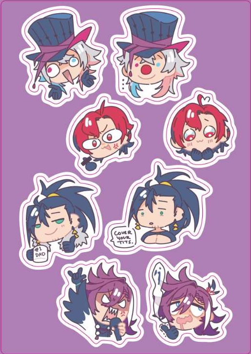 Hololive English TEMPUS Vanguard 4"x6" Sticker Sheet