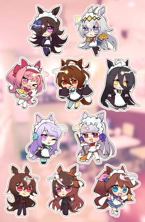 Uma Musume Maid Sticker Sheet