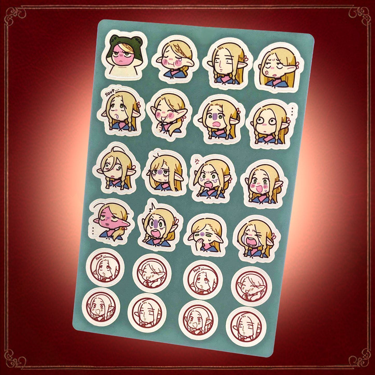 Dungeon Meshi Marcille Expressions Sticker Sheet