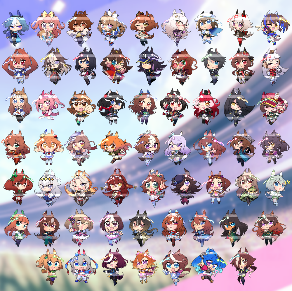 Uma Musume Keychain and Stickers