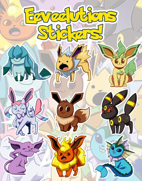 Eevee-lution 3" Vinyl Stickers