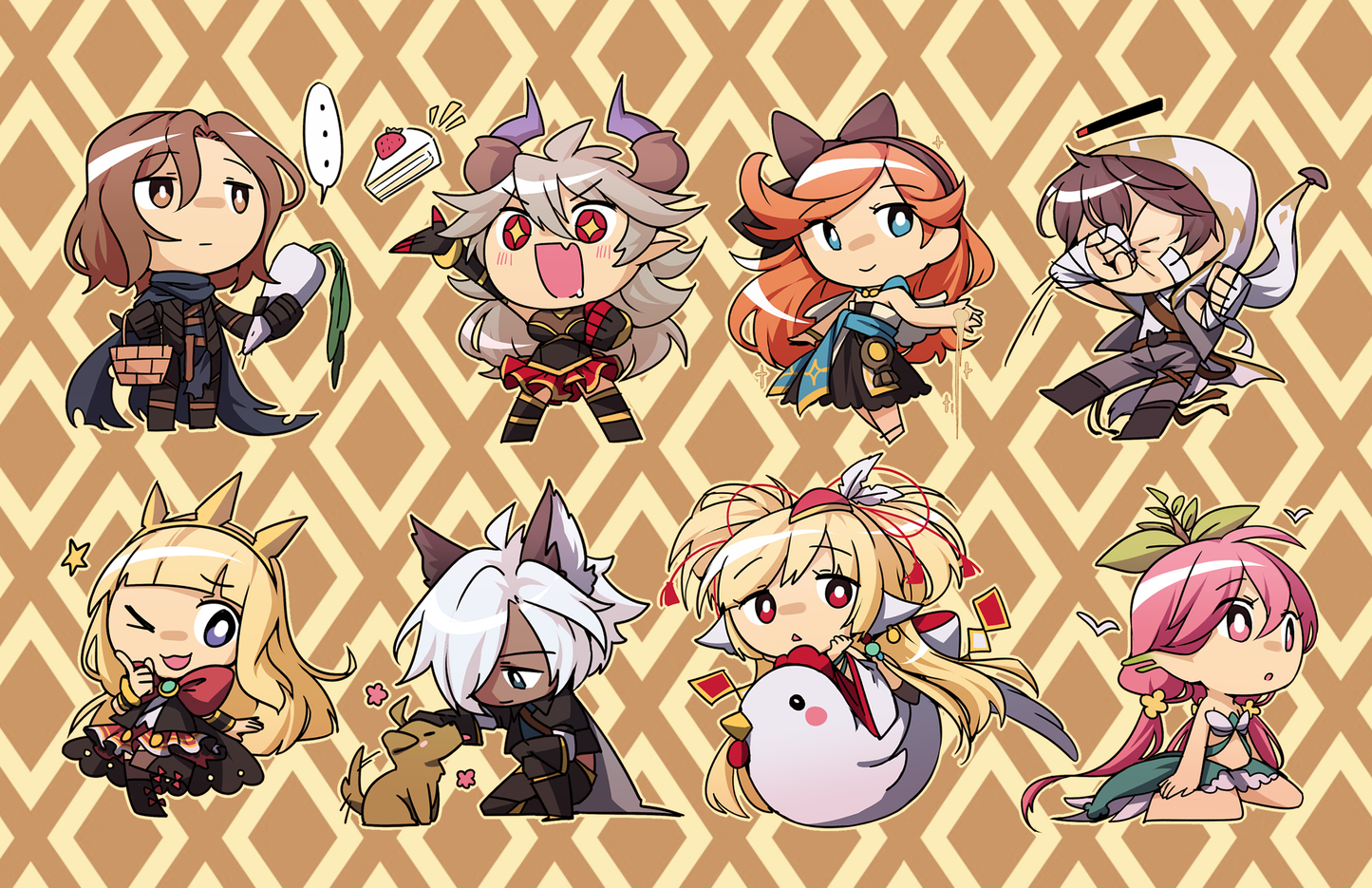 Granblue Fantasy Charms - 1.5" Double-sided Clear Acrylic