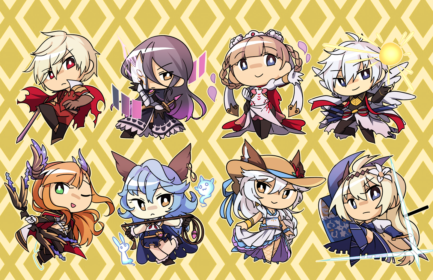 Granblue Fantasy Charms - 1.5" Double-sided Clear Acrylic