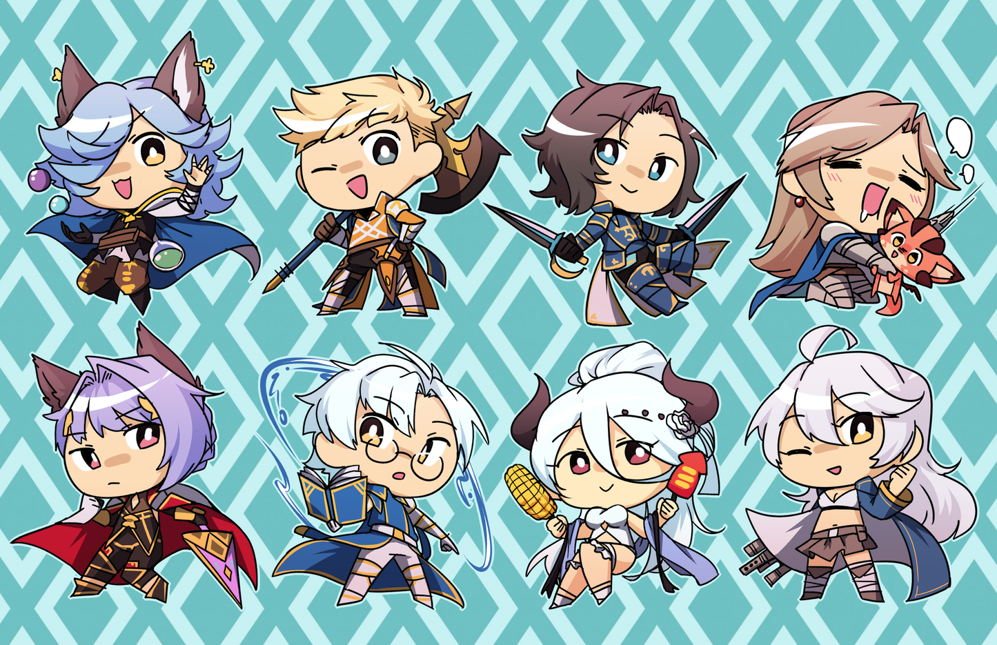 Granblue Fantasy Charms - 1.5" Double-sided Clear Acrylic