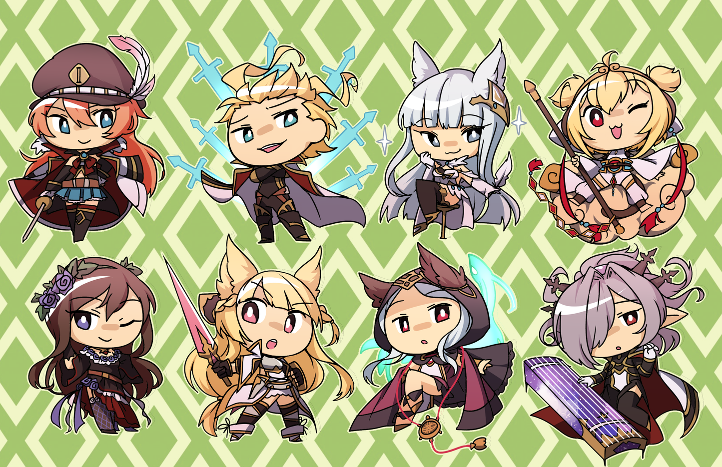 Granblue Fantasy Charms - 1.5" Double-sided Clear Acrylic