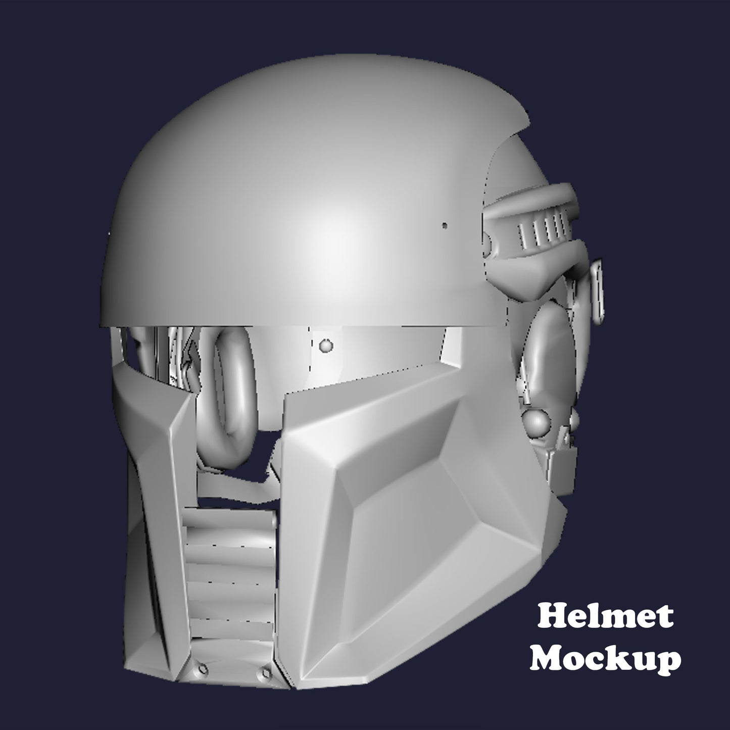 HEAVY Mando style Mask for Bump Helmets STL/Digital Files