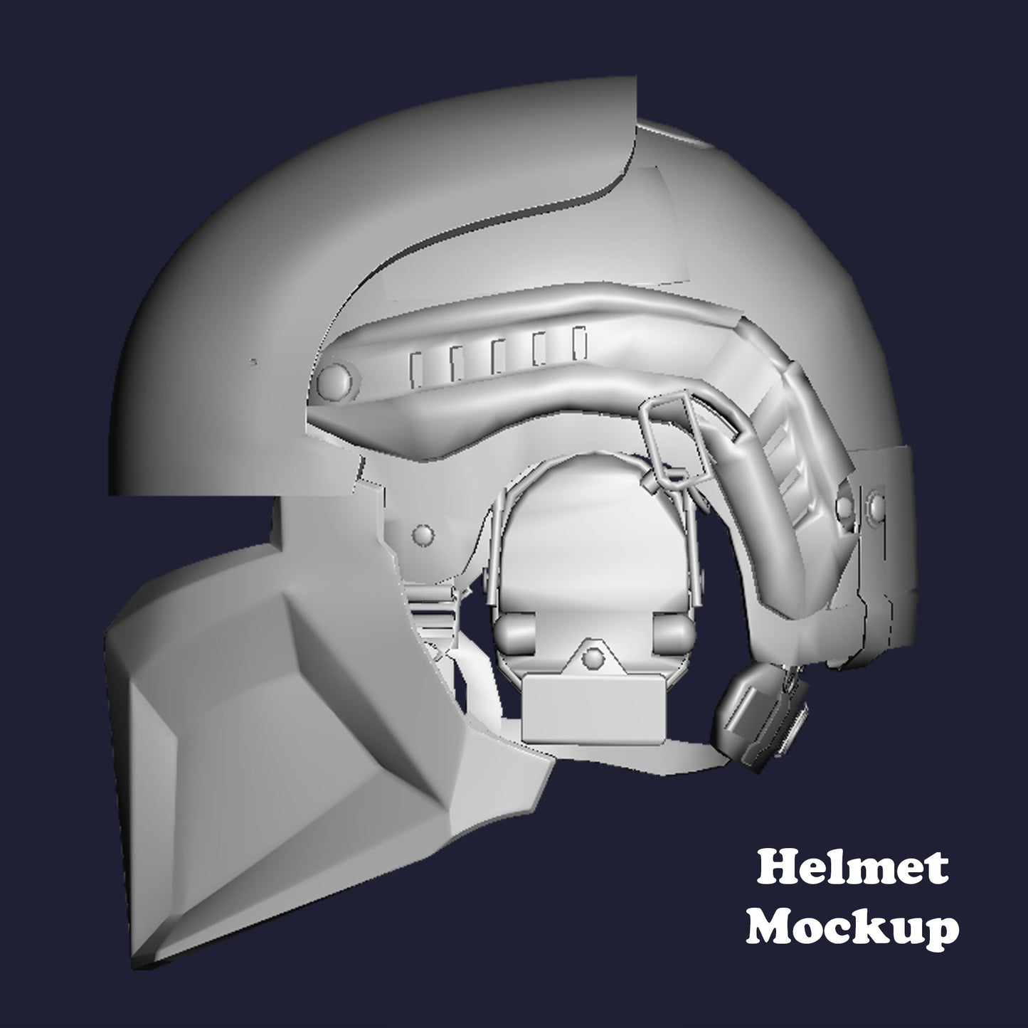 HEAVY Mando style Mask for Bump Helmets STL/Digital Files