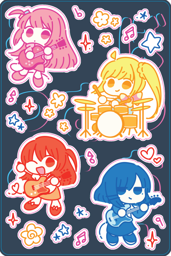 Bocchi the Rock! Sticker Sheets