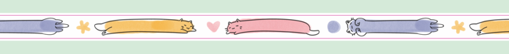 Long Cats Washi Tape