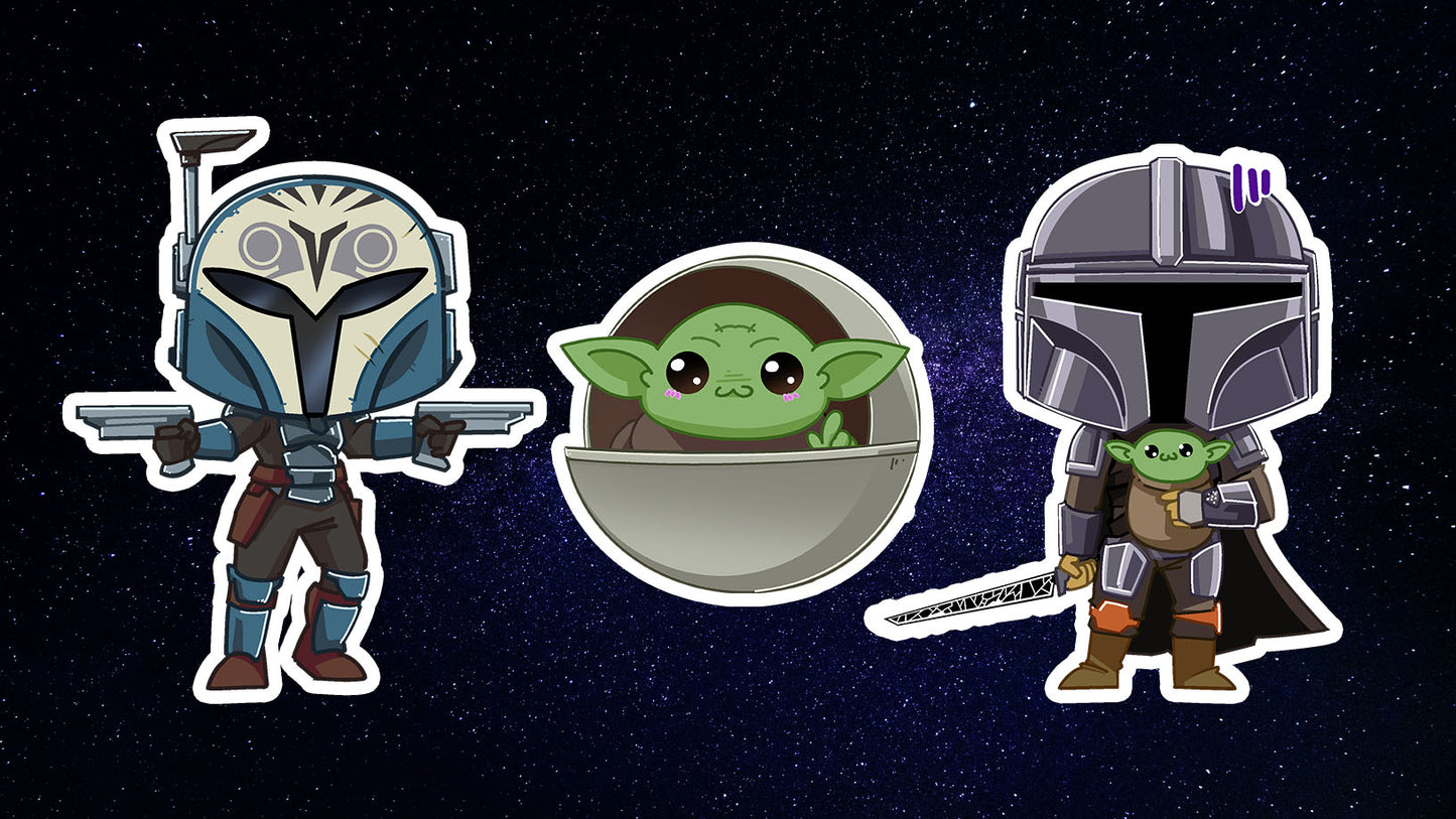 The Mandalorian 3" Stickers