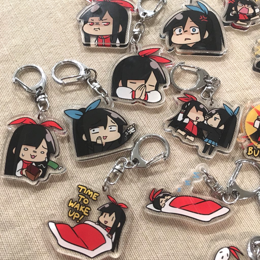 Shu-san and Nao-chan Charms - 1.5" Double-sided Clear Acrylic
