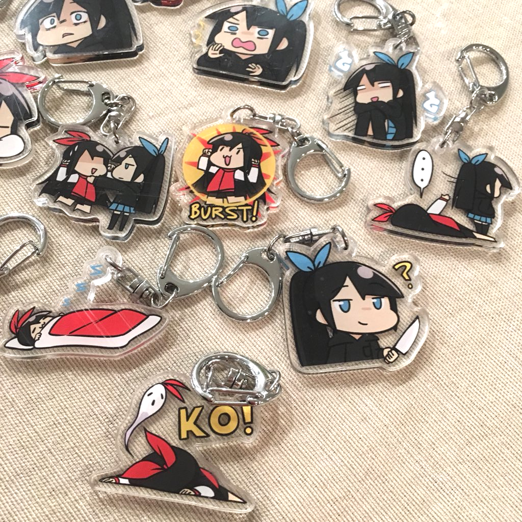 Shu-san and Nao-chan Charms - 1.5" Double-sided Clear Acrylic