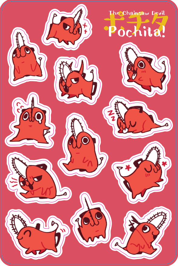 Chainsaw Man Sticker Sheets