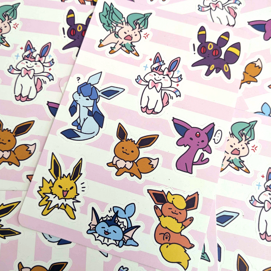 Pokemon Eeveelution 4"x6" Sticker Sheet
