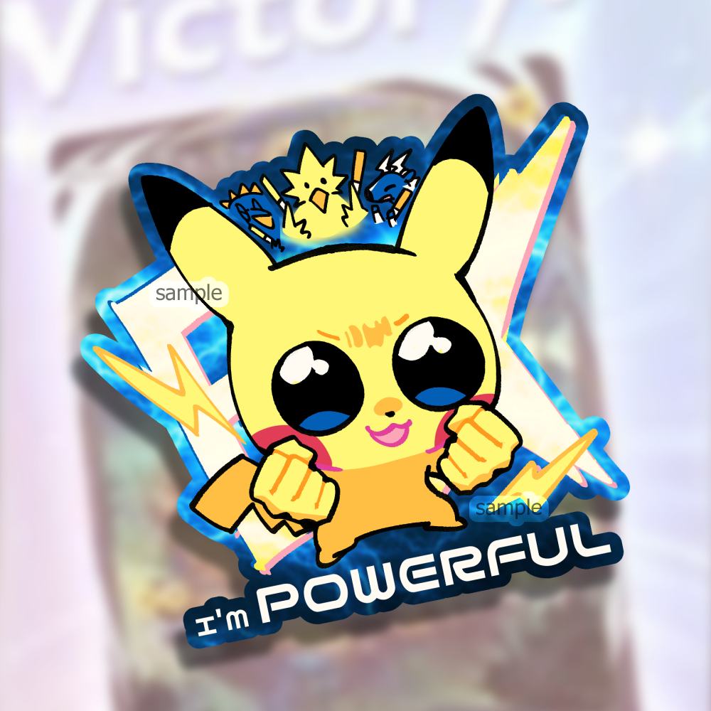 PikaPower 3" Sticker