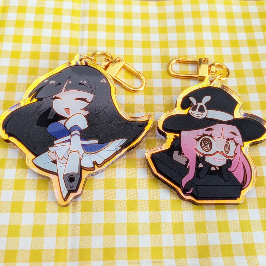 Kaguya and Uzuki 3-inch Double-sided Rainbow Acrylic Keychain