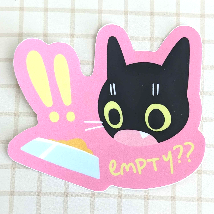 My Dear Cat - Empty?? 3" Sticker