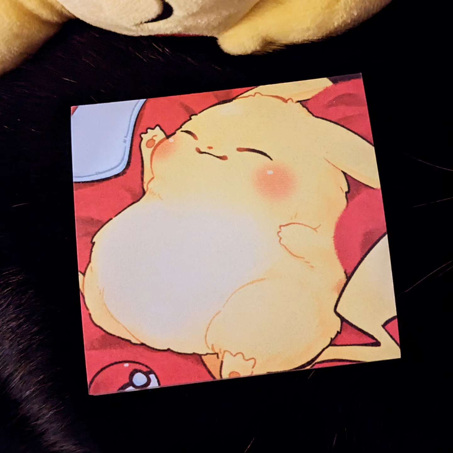 Fluffy Pikachu - 3" x 3" Post-it Sticky Notes