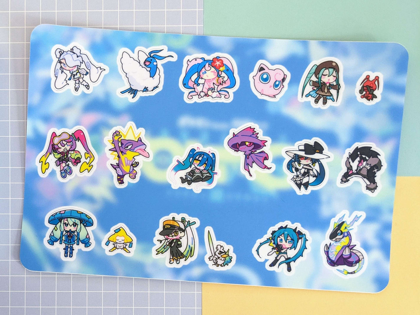 Pokemon x Hatsune Miku 4"x6" Sticker Sheet
