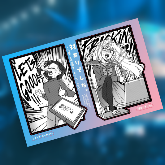 GGWP Young Ladies Don't Play Fighting Games Sticker Sheet
