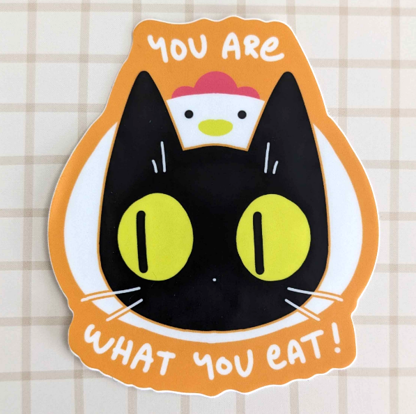 My Dear Cat - Chicken 3" Sticker