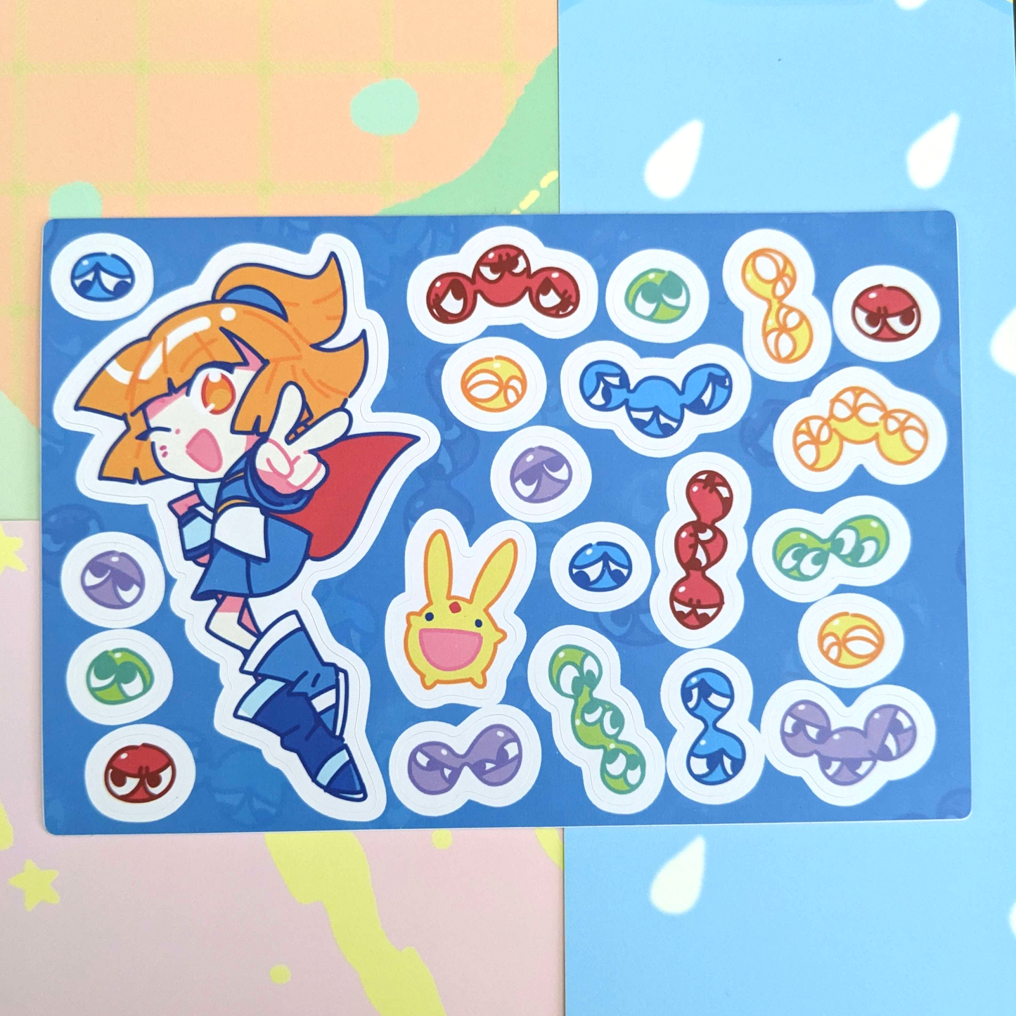 Puyo Puyo 4"x6" Sticker Sheet