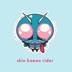 Shin Kamen Rider 3" Sticker