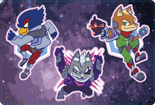 Star Fox Spacies 4"x6" Sticker Sheet