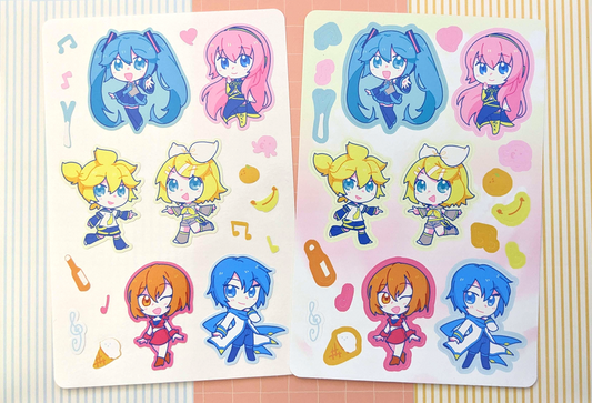 Vocaloid 4"x6" Sticker Sheet