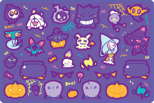 Pokemini Halloween 4"x6" Sticker Sheet