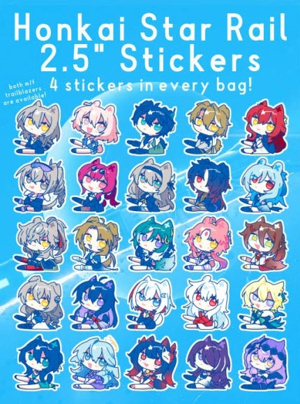 Honkai Star Rail 2.5" Stickers Gacha Bag