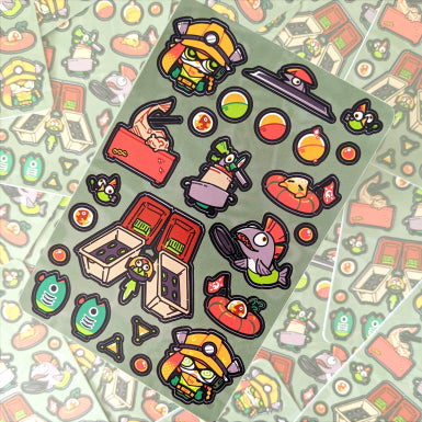 Splatoon Salmon Run 4"x6" Sticker Sheet