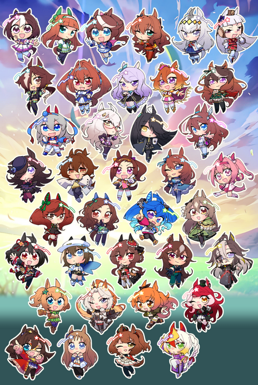 Uma Musume Keychain and Stickers
