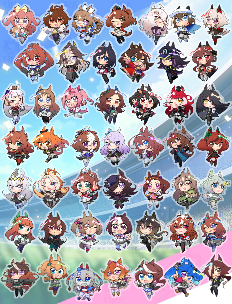 Uma Musume Keychain and Stickers