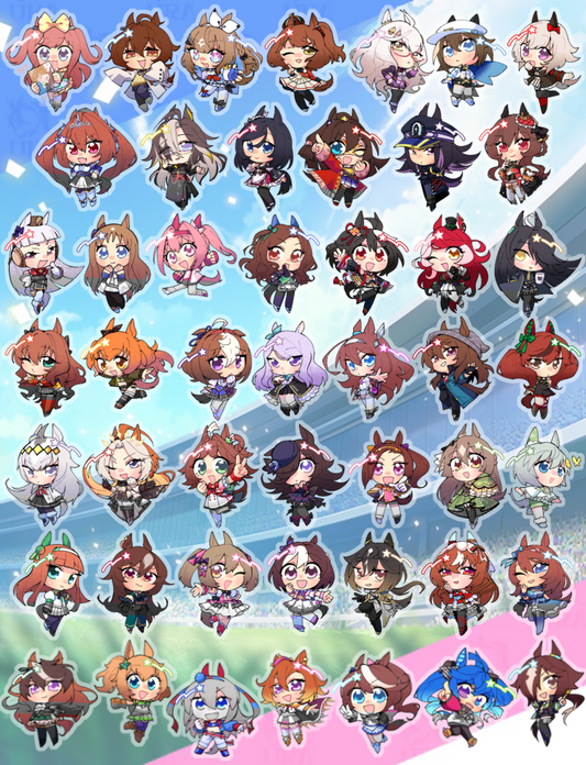 Uma Musume Keychain and Stickers