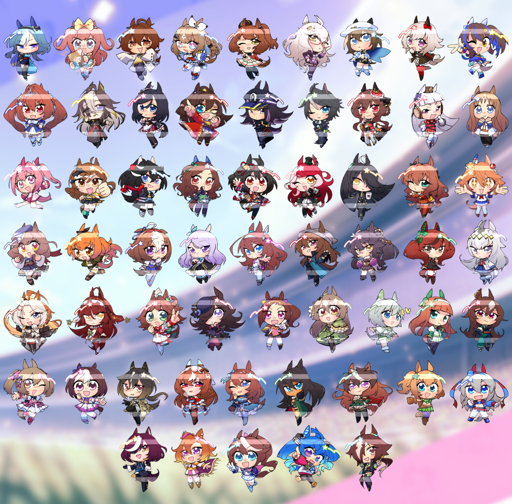 Uma Musume Keychain and Stickers