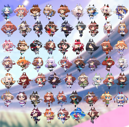 Uma Musume Keychain and Stickers