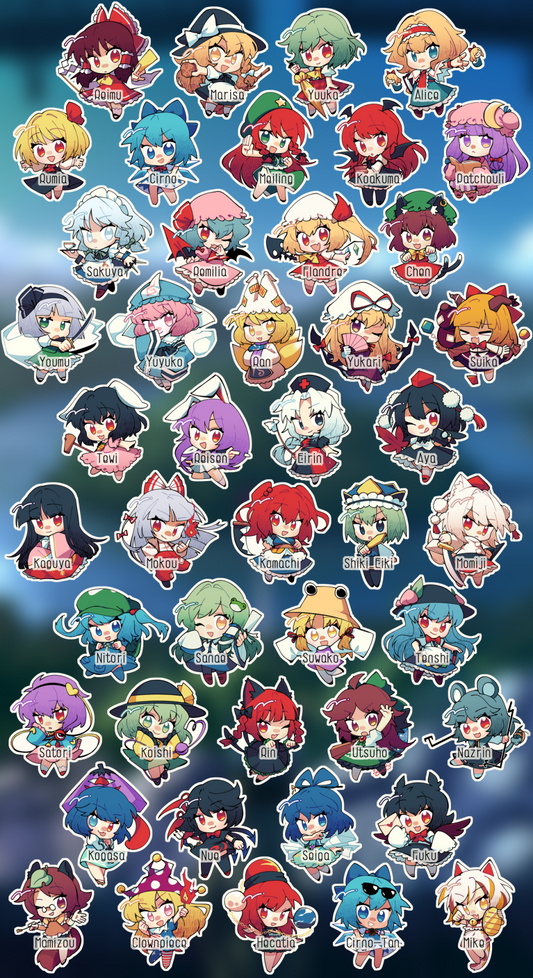 Project Touhou Keychains