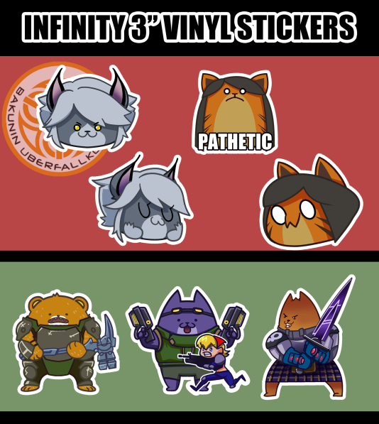Infinity the Game 3" Stickers