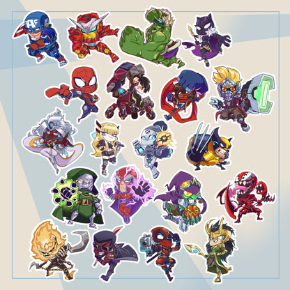 Marvel TOKON Keychains & Stickers