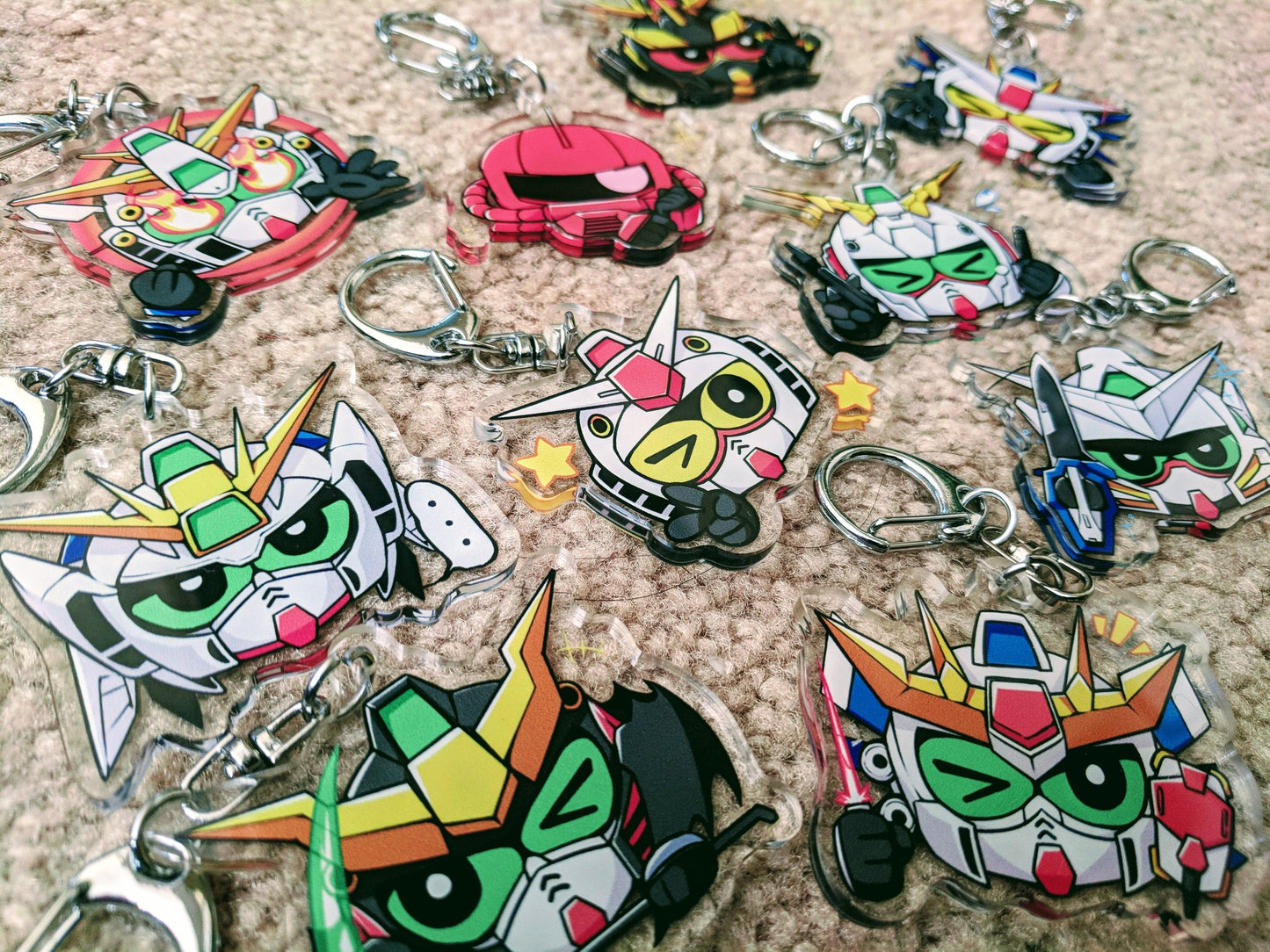 [SALE] Gundam Charms - 2" Double-sided Clear Acrylic Keychain