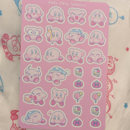 Daily Kirby 4"x6" Sticker Sheet