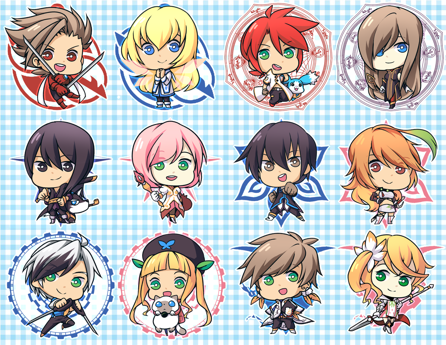 [SALE] Tales Series Charms - 1.5" Double-sided Clear Acrylic