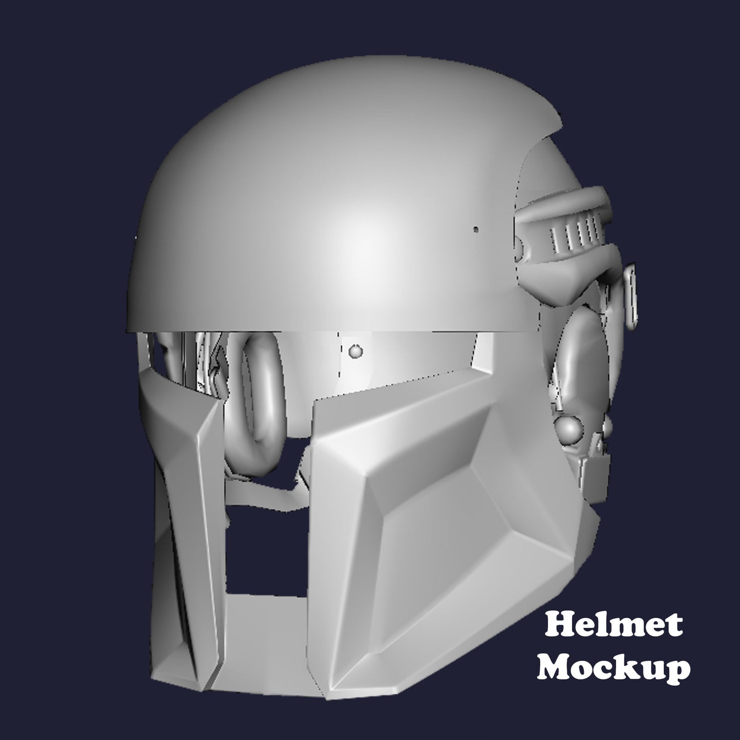 HEAVY Mando style Mask for Bump Helmets STL/Digital Files