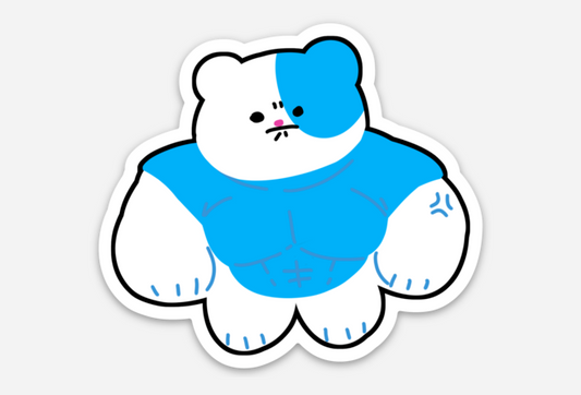 Buff Beardog 3" Sticker