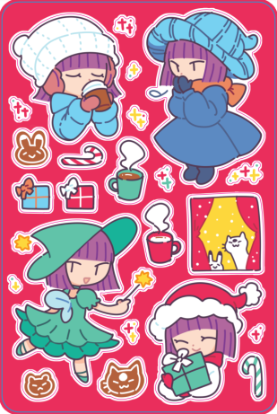 Witch Winter 4"x6" Sticker Sheet