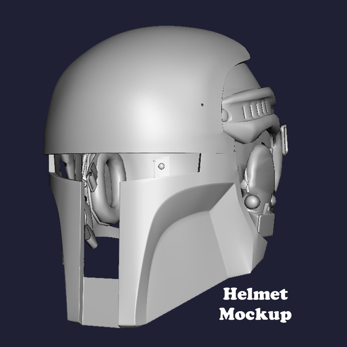 Mandalorian style Mask for Bump Helmets STL/Digital Files